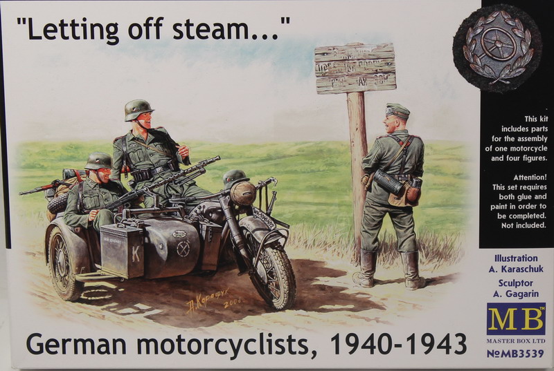 Modeling motorcyclists, German motorcyclists, 1940-1943, ref. MB 3539, 1/35, Master Box