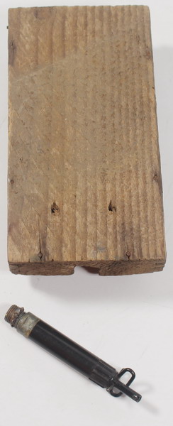 Anti-personnel mine, wood, inert, Schützenmine 42 - Schumi 42 - Shoe Mine, original German World War Two