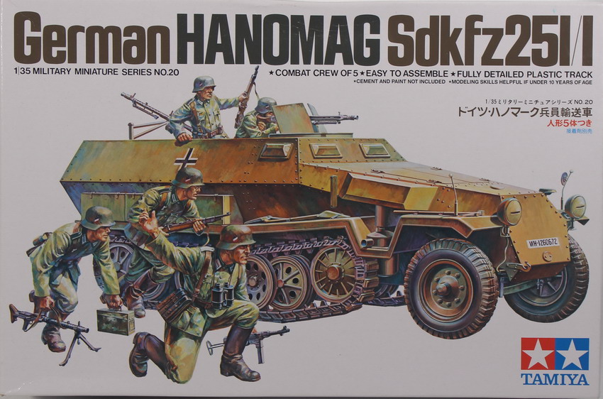 Modeling halftrack Sdkfz 251/1, ref. 35020, 1/35, Tamiya
