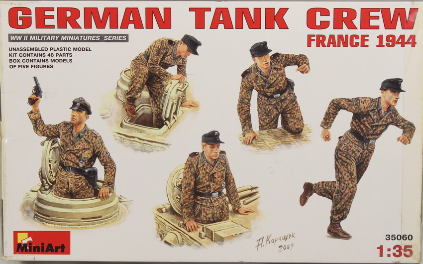 Modeling figures German tank crew, France 1944, ref. 35060, 1/35, Miniart